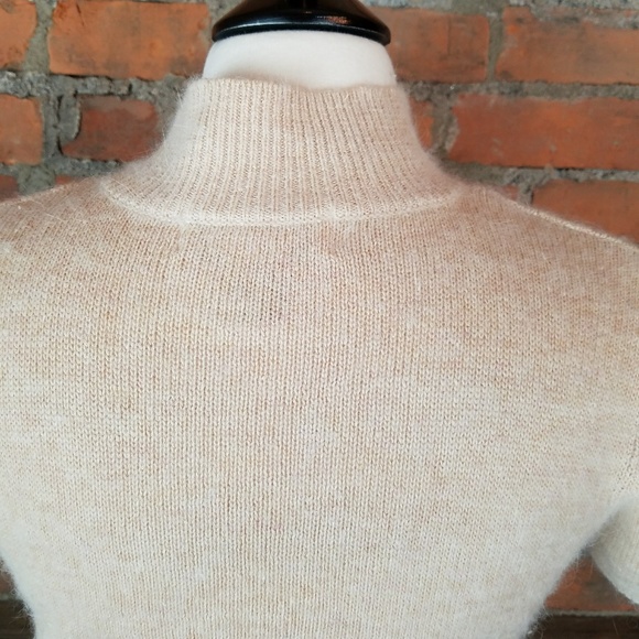 SOLD Spice It Up Womens Fuzzy Sweater Tan Cable - Picture 5 of 7